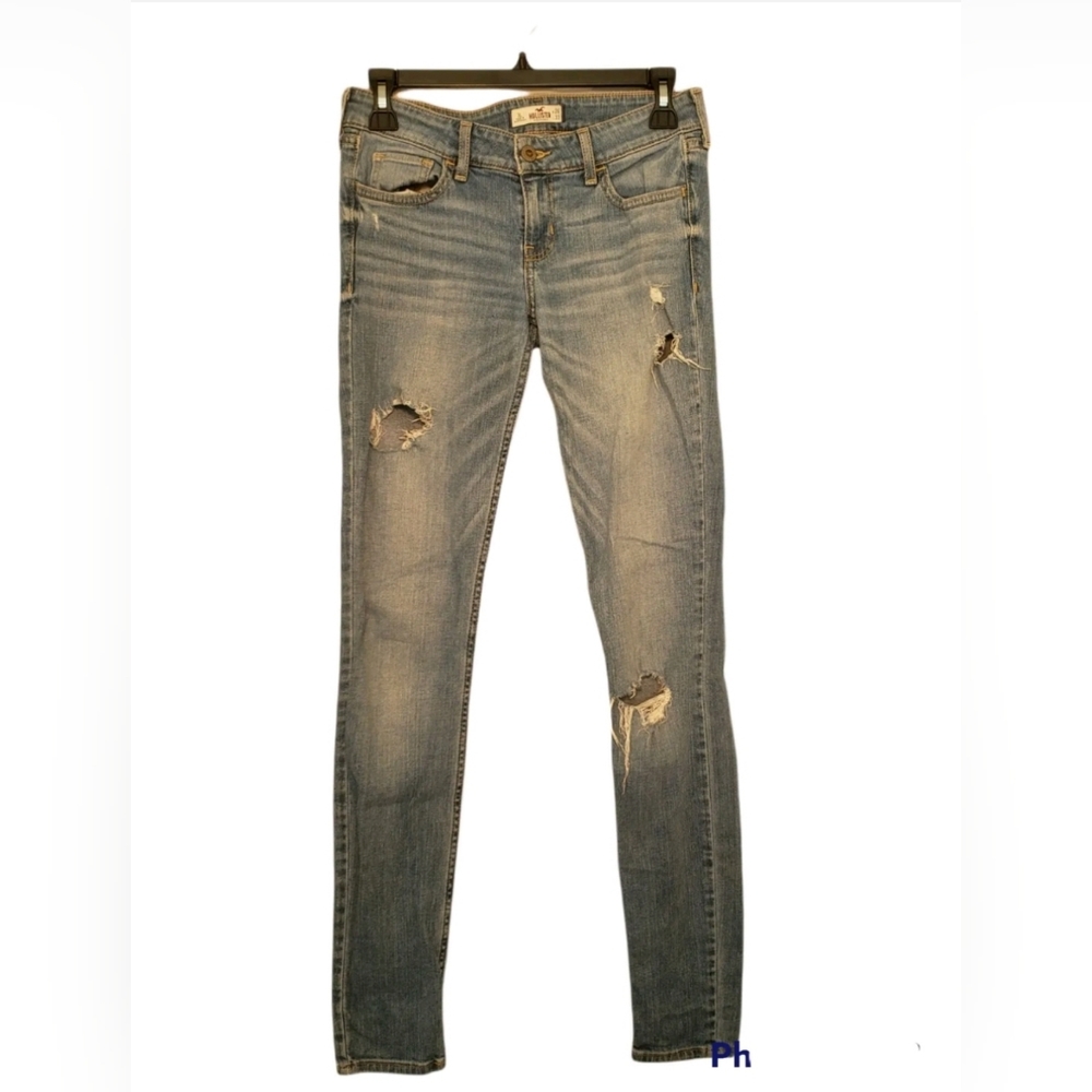 ❤️ HOLLISTER  JUNIORS DISTRESSED SKINNY JEANS 3L W 26 L 33 ❤️